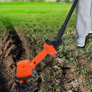 미니 전기 경운기 1500mAh 리튬 배터리 인체공학적 핸들 무선 경운기 조절 가능한 보조 바퀴 온실 경작용