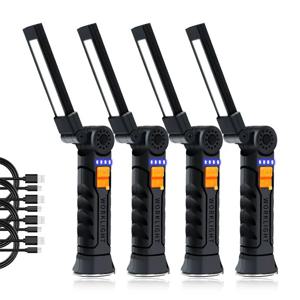 휴대용 COB LED 손전등, USB 충전식 마그네틱 랜턴, 걸이식 램프, 내장 배터리, 캠핑 토치