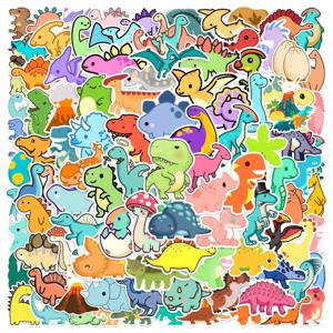 100Pcs 만화 작은 공룡 스티커 귀여운 공룡 비닐 방수 스티커 팩 물병 노트북 스크랩북 스티커