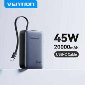 Vention CCC 45W 20000mAh 보조베터리 Xiaomi iPhone Pro Max 용 고속 충전 휴대용 충전기 Samsung Galaxy Battery 3C Powerbank