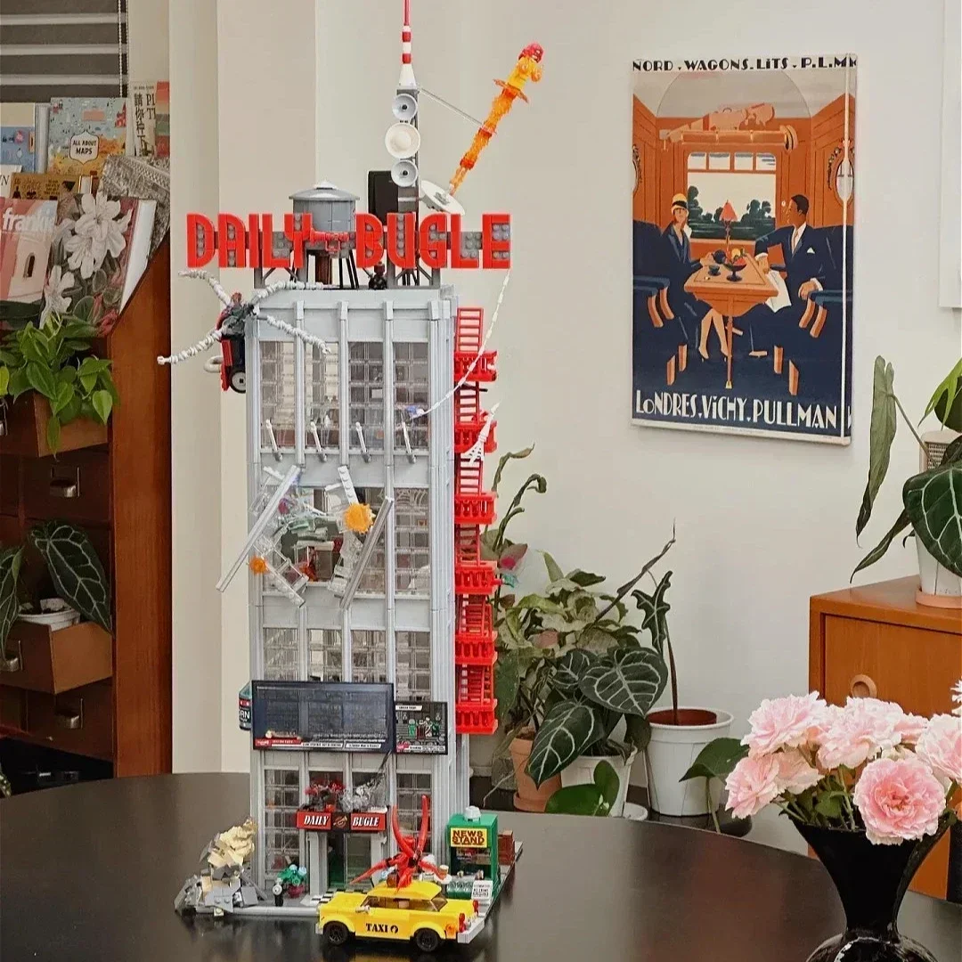 신문 사무실 건물 블록 기념 세트 레고 호환 크리스마스 선물용 76178
