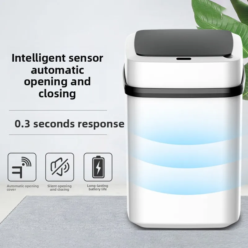 13L 스마트 센서 휴지통 완전 자동 방수 주방 거실 가정용 욕실 화장실 쓰레기통