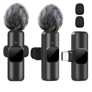 무선 라발리어 마이크 2.4G 미니 휴대용 오디오 비디오 녹음 마이크 아이폰 안드로이드 라이브 방송 게임용
