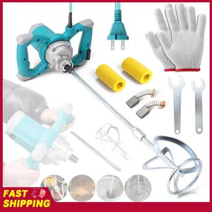 2600W 전기 콘크리트 믹서 휴대용 핸드헬드 시멘트 6단 속도 조절 믹싱기 얇은 시멘트 모르타르 그라우트 교반 도구