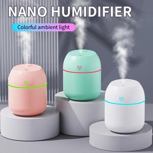 대용량 미스트 출력 USB 가습기, 미니 데스크탑 가습기, 가정 및 차량용 스마트 아로마 디퓨저