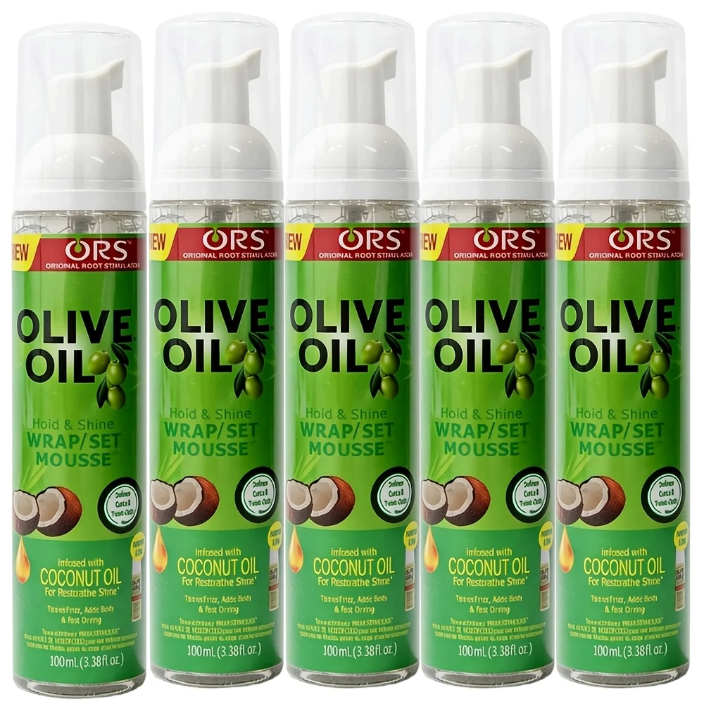 곱슬머리용 무스(100ml) 가발용 강력 고정 올리브 오일 헤어 스타일링 무스 여성용 스타일링 헤어용 곱슬머리 방지 헤어 폼 무스