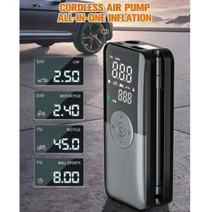 타이어 공기주입기 휴대용 에어 컴프레서 12V 150PSI 고출력 무선 자동차 오토바이 자전거 타이어 펌프