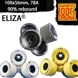 엘리자 롱보드 스케이트보드 휠 100*56mm SHR78A, 90% 리바운드 전동 롱보드 휠 스톤드 표면 블랙 옐로우 화이트