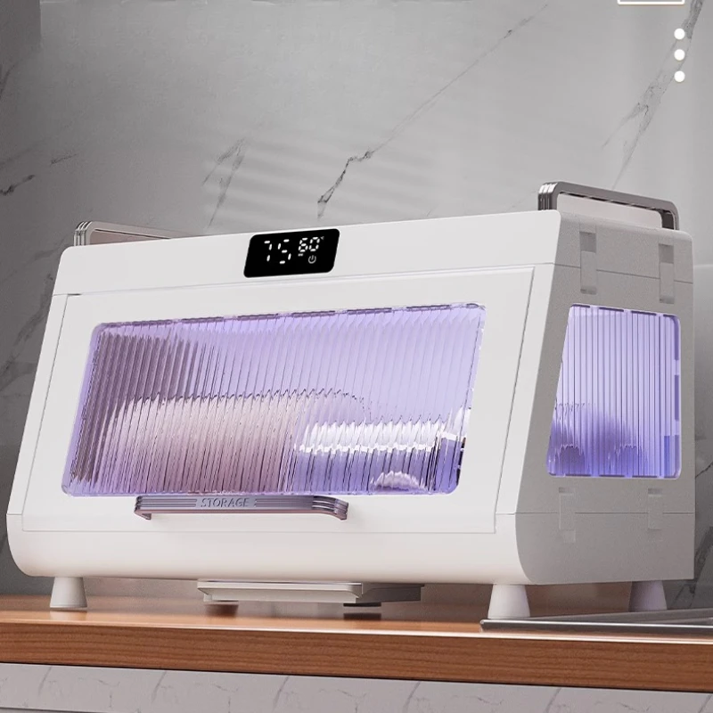 터보 건조기를 갖춘 55L 가정용 UV 살균 캐비닛 - 가족을 위한 방습 6인용 식기 보관 솔루션