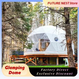 6M 내구성 지오데식 돔 PVC 텐트 구형 텐트 호텔 리조트 야외 럭셔리 글램핑 돔 별빛 텐트 (야외 생활용)
