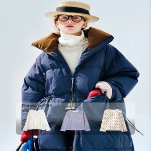 로얄 블루 롱 다운 재킷, imakokoni 2025 겨울 두꺼운 따뜻한 화이트 덕 다운 코트 여성용 255258