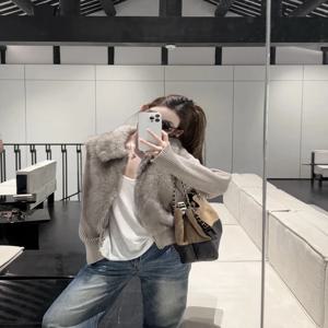 트렌디 2025 겨울 신상 여성용 퍼 코트 슬리브리스 시뮬레이션 밍크 퍼 자켓 숏 캐주얼 루즈핏 지퍼 클로저