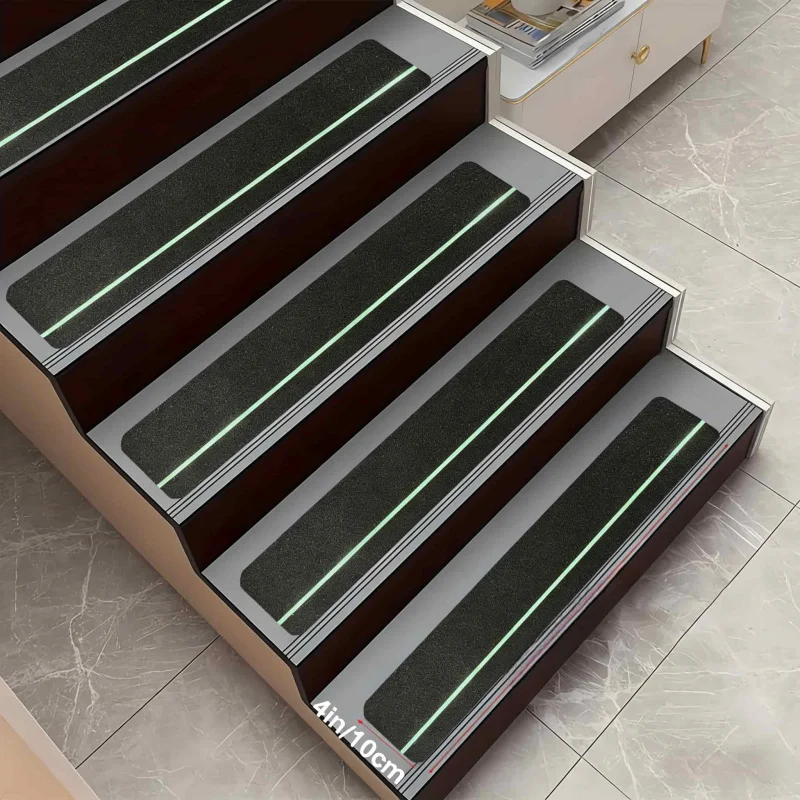 야외 계단 미끄럼 방지 트레드6X24인치 검정색 녹색 미끄럼 방지 접착 테이프가 있는 고강도 사다리 슬라이드 플레이트 데크 바닥 액세서리