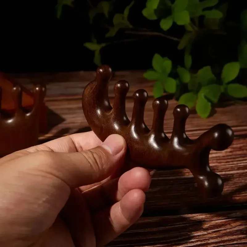 구아샤 마사지 빗 - 머리, 얼굴, 두피, 전신용 큰 톱니형 얼굴 마사지기 - 구아샤 릴렉세이션 도구