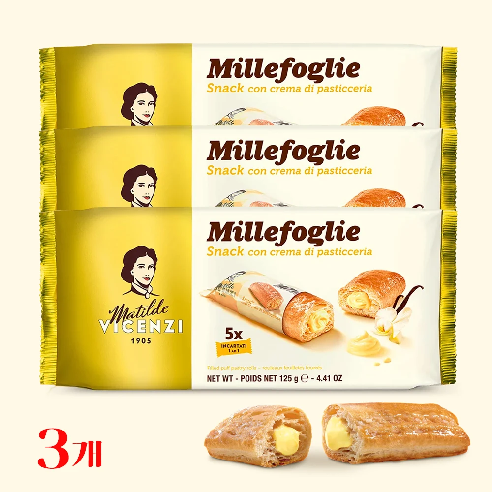비첸지 미니스낵 패스트리 크림 125g x 3개