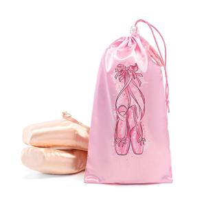 휴대용 메쉬 댄스 가방 통기성 신발 보관 파우치 소녀 발레 정리 가방 신발 파우치 가방 끈 달린 댄스 신발 파우치