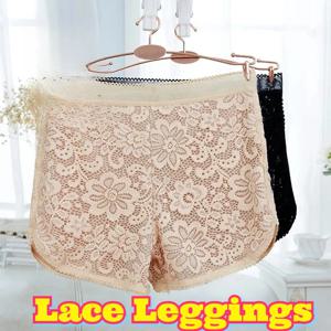 새로운 레이스 트림 속이 비치는 3/4 길이 슬립 반바지 플러스 사이즈 단독 착용 가능 이중 레이어 안 보이는 안전 속바지 여성용