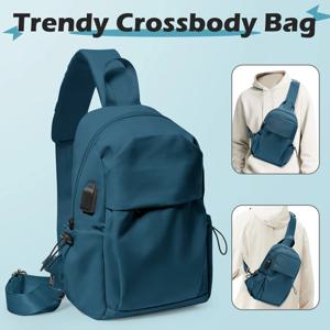 남성용 크로스바디 백, 야외 스포츠 레저용 크로스 백팩 슬링백(사이클링용), 레저용 남성용 가슴 가방, 피트니스 가방 여행용