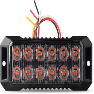 12-24V 트럭 용 New12-LED 깜박임 스트로브 자동차 차량 LED 미니 그릴 헤드 비상 신호 위험 경고등