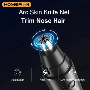 홈피쉬 전기 코털 트리머 면도기 이발기 귀 목 눈썹 트리머 면도기 남성용 클린 트리머 면도기 제모 키트