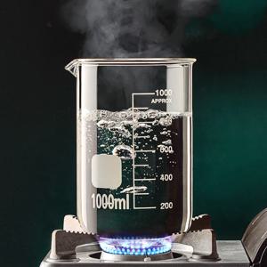투명 높은 붕규산 유리 측정 컵 클리어 스케일 컵 실험실 비커 주방 도구 베이킹 측정 컵 50-1000ml