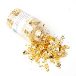 골드 플레이크 정품 금박 Schabin 플레이크 골드 케이크 장식 DIY 초콜릿 장식 생일 축하 파티 베이킹 용품