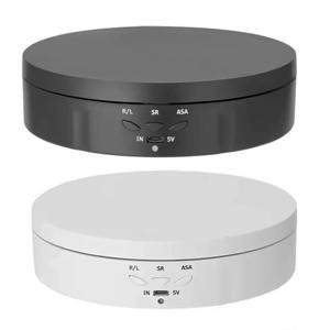 전동 회전 거울 디스플레이 스탠드, 360도 턴테이블, 보석 홀더, USB 전원 공급 장치, 회전 촬영, 3개 속도