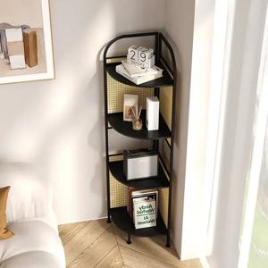 철제 수납 선반, 거실의 작은 코너 진열대, 가볍고 고급스러운 다층 책장, 진열장