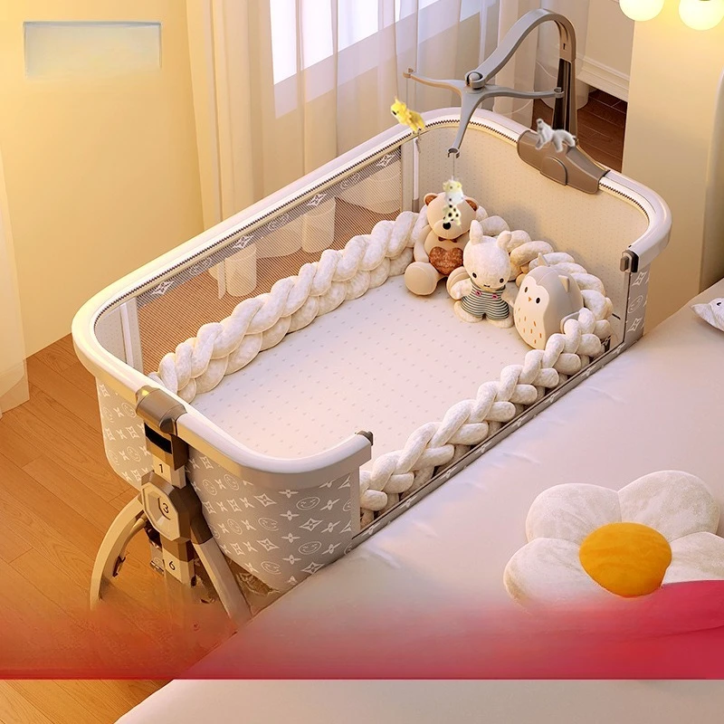 어린이 침대 휴대용 접이식 아기 침대 신생아 침대 여행용 침대 다기능 변환형 사이드카 가구