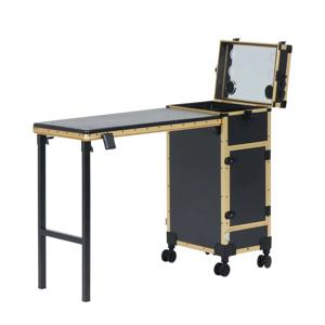 휴대용 매니큐어 테이블 접이식 네일 테이블 메이크업 트레인 케이스 데스크 화장품 휴대용 접이식 테이블 전문가용 매니큐어 테이블