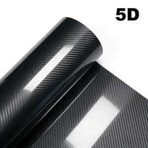 1-6m 카본 파이버 자동차 바디 비닐 랩 매트 액세서리 글로시 블랙 스티커 3D 4D 5D 6D 자동차 포일 커버 장식 필름