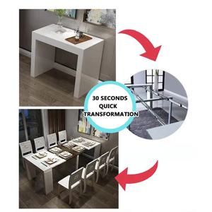 보이지 않는 식탁 텔레스코픽 가이드 레일 다기능 알루미늄 합금 접이식 바 확장 슬라이드 레일