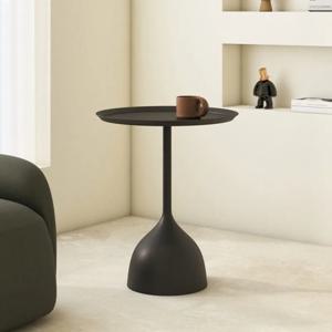 라운드 커피 테이블 소파 사이드 테이블 침대 옆 탁자 현대적인 미니멀리스트 크림 테이블 롤링 캐스터 레트로 커피 테이블 메사스