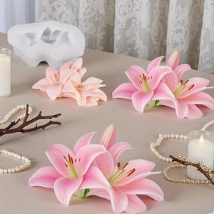 DIY 꽃, 퐁당, 컵케이크, 초콜릿, 사탕, 아이스크림, 설탕 디저트, 양초, 비누, 석고, 레진 몰드용 장미 실리콘 몰드