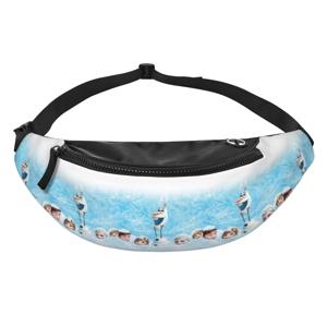 맞춤형 F-프로즌 만화 캐릭터 패니팩 여성 남성 여행용 크로스바디 허리 가방 휴대폰 돈 보관 파우치