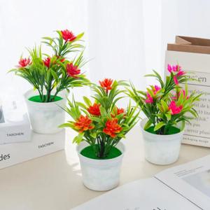 1/4PCS 인공 꽃 분재 화병 홈 테이블 미니 화분 축제 웨딩 장식 DIY 장식용 화분 욕실 창턱