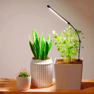 풀스펙트럼 식물 생장등, USB 미니 식물등, 흙에 삽입하는 호스, 밝기 조절 및 타이밍 기능.
