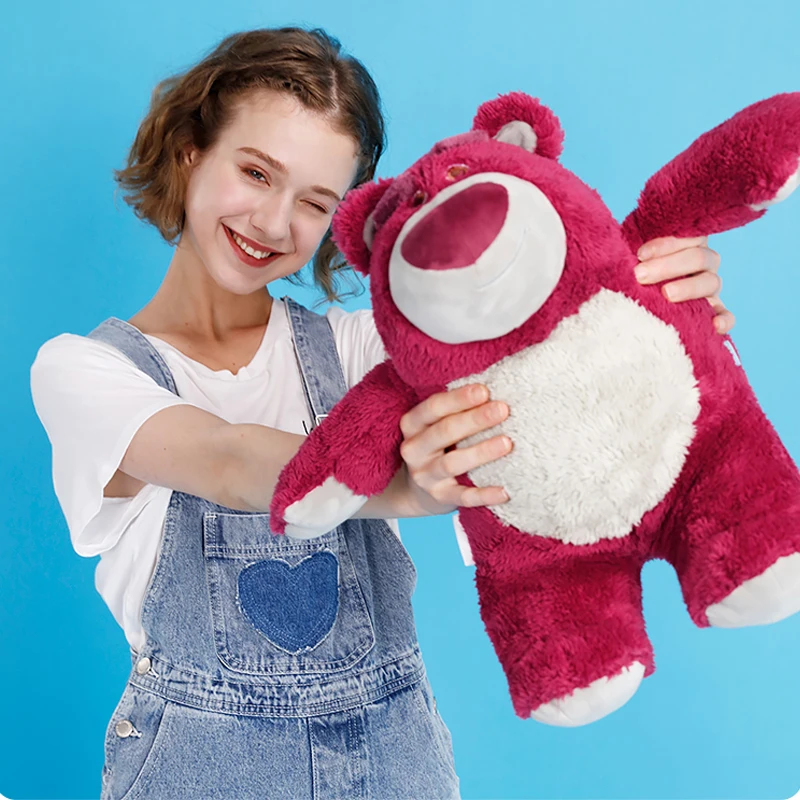 디즈니 토이 스토리 3 Lotso Kawaii 딸기 곰 인형 장난감 만화 & 귀여운 곰 봉제 인형 어린이를위한 생일 선물 여자 친구