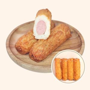 [산아푸드] 통소시지 수제 어묵바 4개입 핫바 캠핑 술안주 아이 간식