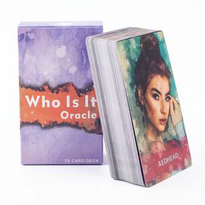 누구입니까 오라클 카드 78 카드 약 10X6cm 가족 파티를위한 가이드 없음 고품질 운세 운세 타로 카드 데크
