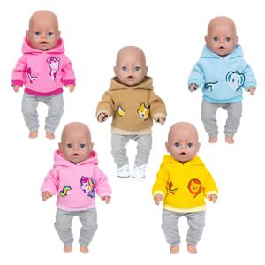 2025 새로운 인형 복장 17 인치 43cm 아기 인형 인형 귀여운 점퍼 Rompers 새로 태어난 인형 옷