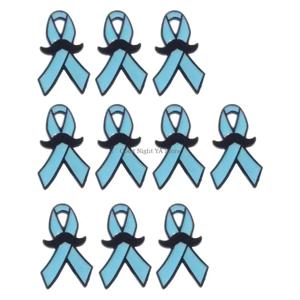 10pcs 자선 단체 이벤트 수집 및 가방 장식을위한 블루 리본 브로치 핀 배지