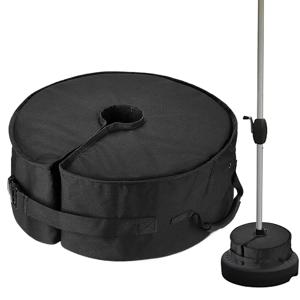 헤비 듀티 야외 우산 받침대 무게 조절 가능한 모래주머니 90파운드, 캔틸레버 오프셋 파티오 우산용 안정기, 모래주머니
