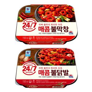 [사조공식샵] 대림선 매콤 불닭발 150g+매콤 불막창 150g