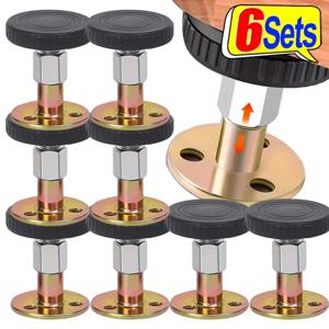 조절 가능한 나사형 침대 헤드보드 스토퍼, 침대 프레임 뒤쪽에 부착하는 자가 접착식 보호대, 침대 지지대 안정화 도구, 흔들림 방지 도구