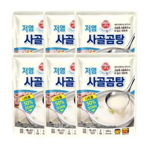 오뚜기 LIGHT&JOY 저염 사골곰탕 500g 6개