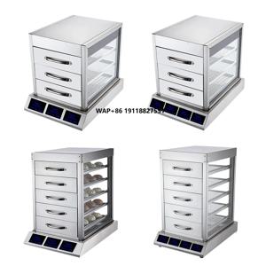 3/4 헤드 상업용 전기 3000W 스테인리스 스틸 만두/찐빵/딤섬/아침식사 찜기 레스토랑 주방 기계 장비