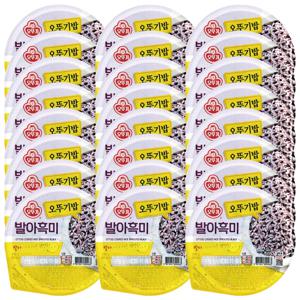 맛있는 오뚜기밥 발아흑미 210g 24개 즉석밥