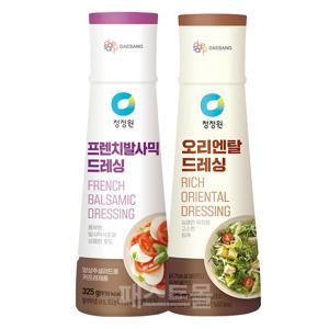 청정원 프렌치 발사믹 드레싱 325g + 오리엔탈 드레싱 325g 세트