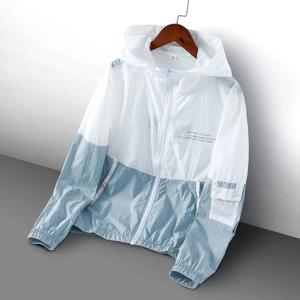 여름 후드 자켓 남성 여성 방수 태양 보호 의류 낚시 사냥 의류 빠른 건조 피부 패치 워크 윈드 브레이커